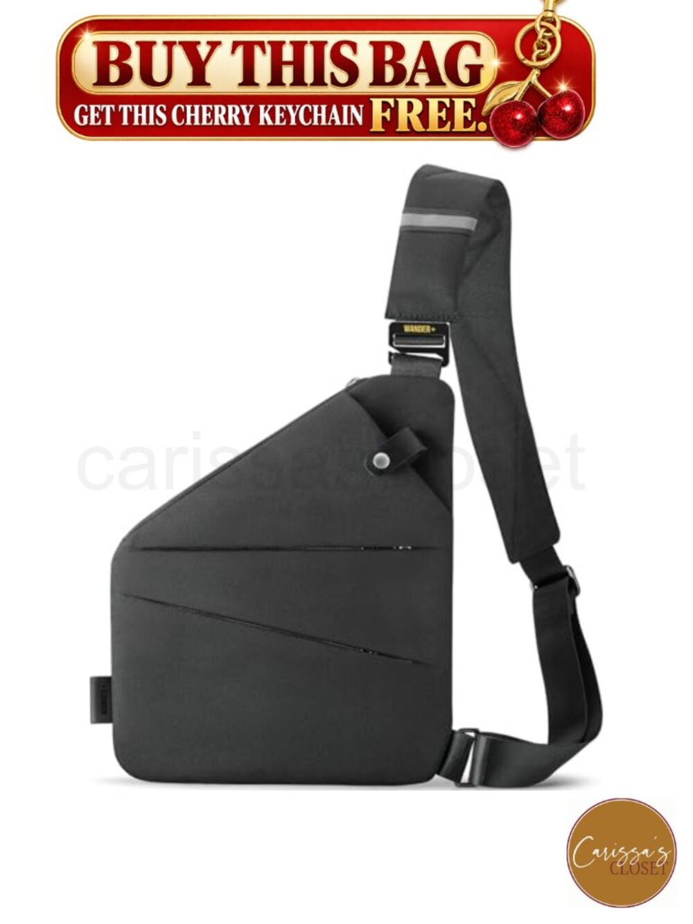 ✨ WANDER+ Anti Theft Crossbody Travel Bag Multi-Pocket Slim Sling Bag